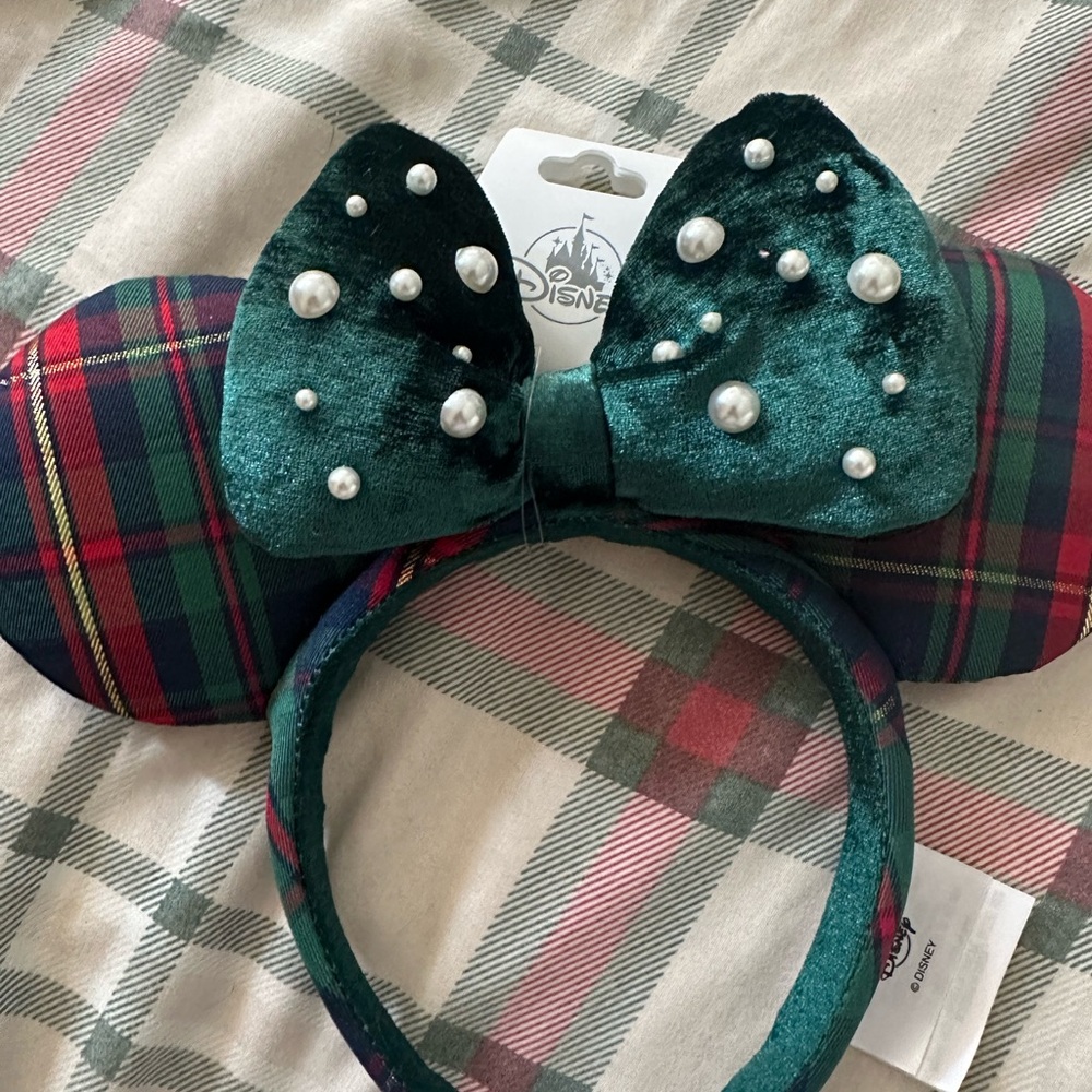 Disney Tartan and Teal Minnie Mouse Headband